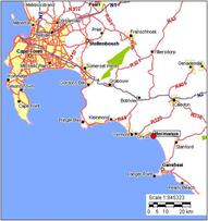 Cape to Hermanus Map